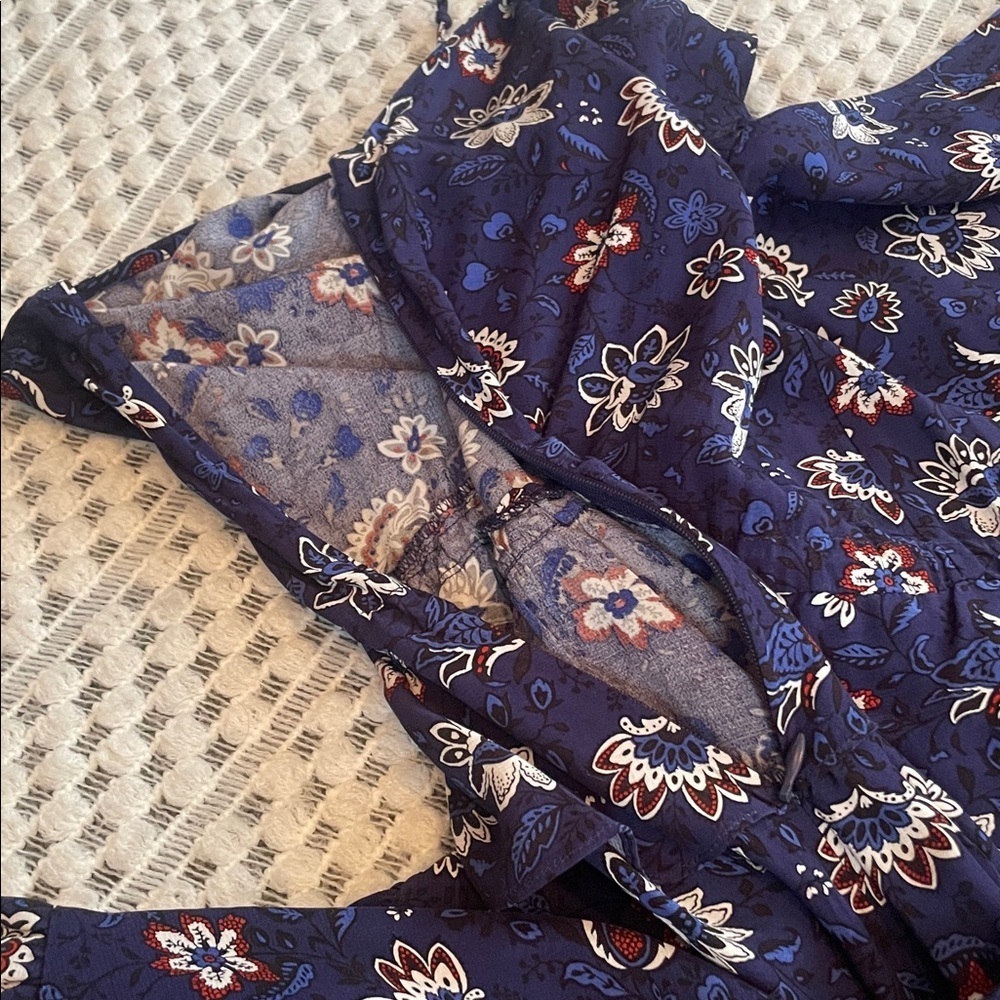 Thakoon Navy Lotus Printed Dress - Picture 14 of 16